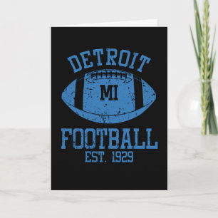 Detroit Football Fan Gift Cadeau Idee Kaart