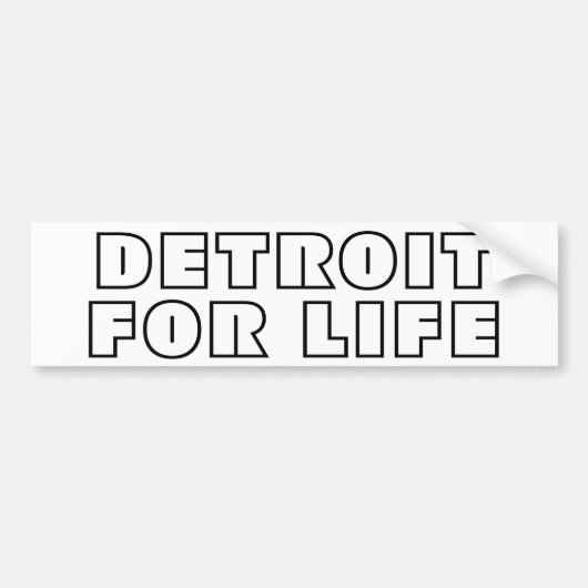 Detroit for Life Bumpersticker (Voorkant)