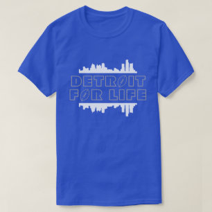 Detroit for Life - Football Silver T-shirt