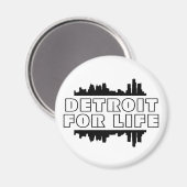 Detroit for Life - Skyline Magneet (Voorkant / Achterkant)