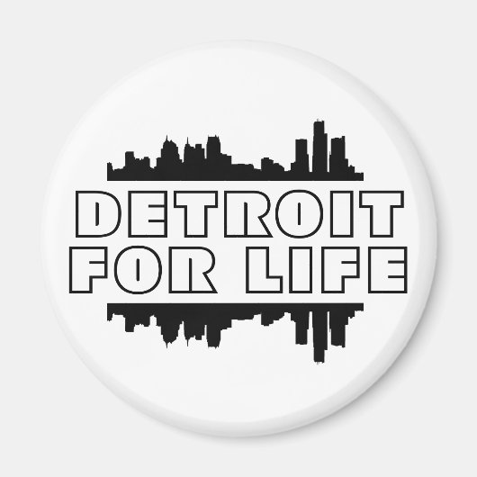 Detroit for Life - Skyline Magneet (Voorkant)