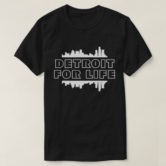 Detroit for Life - Skyline T-shirt (Design voorkant)