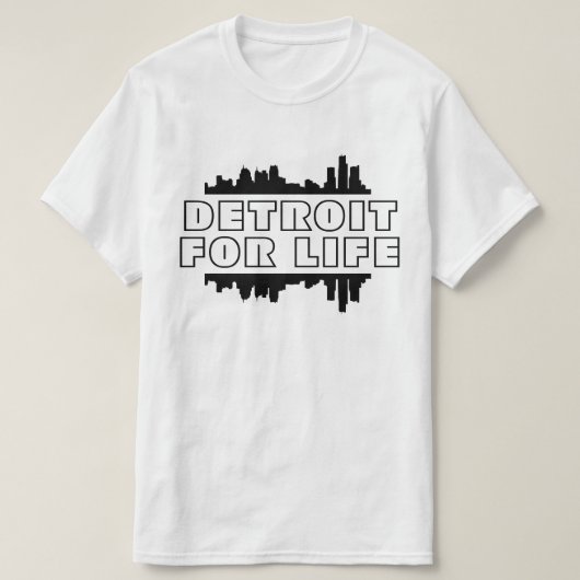 Detroit for Life - Skyline T-shirt (Design voorkant)
