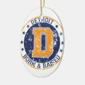 Detroit Geboren en opgefokt Keramisch Ornament (Links)