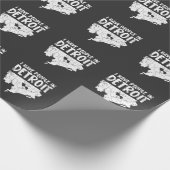 Detroit Gift Funny Michigan is thuis Cadeaupapier (Hoek)