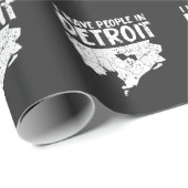 Detroit Gift Funny Michigan is thuis Cadeaupapier (Rol Hoek)