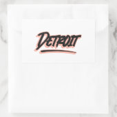 Detroit Graffiti-stijl Rechthoekige Sticker (Tas)