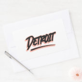 Detroit Graffiti-stijl Rechthoekige Sticker (Envelop)
