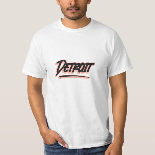 Detroit Graffiti Style T-Shirt (Voorkant)