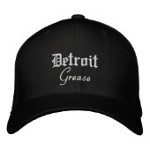Detroit Grease Flex Fit Wool Baseball Pet Zwart (Voorkant)