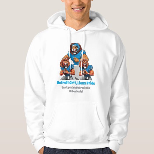 Detroit Grit Lions Pride Hoodie (Voorkant)