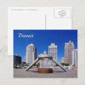 Detroit - Hart Plaza Briefkaart (Voorkant / Achterkant)
