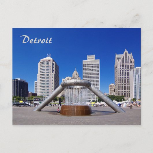 Detroit - Hart Plaza Briefkaart (Voorkant)