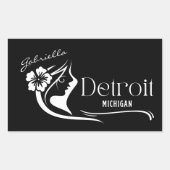 Detroit Hibiscus  Sticker (Voorkant)