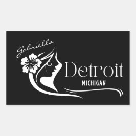 Detroit Hibiscus Sticker