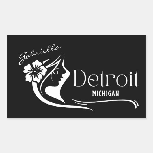 Detroit Hibiscus  Sticker (Voorkant)