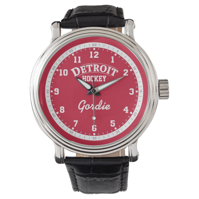 Detroit Hockey 12 uur horloge (Voorkant)