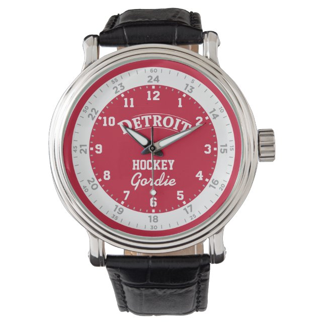 Detroit Hockey 24-uurs horloge (Voorkant)