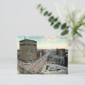 Detroit, hoek Woodward & Michigan,  Briefkaart (Staand voorkant)