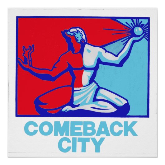 Detroit "Hope" 20 x 20", Poster Paper (Voorkant)