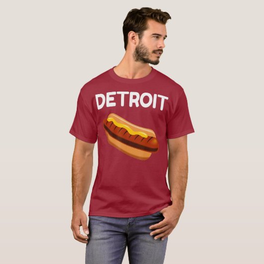 Detroit Hot dog stad shirt geweldige nieuwigheid s (Voorkant volledig)