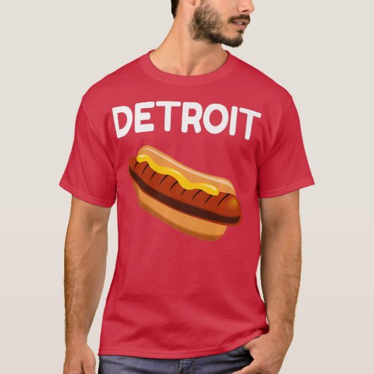 Detroit Hot dog stad shirt geweldige nieuwigheid s (Voorkant)