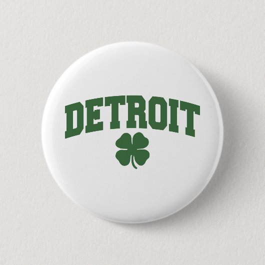 Detroit (Ierse shamrock) Ronde Button 5,7 Cm (Voorkant)
