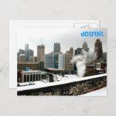 Detroit in de winter briefkaart (Voorkant / Achterkant)