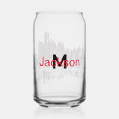 Detroit in graffiti met monogram blikvorm glas (Achterkant)