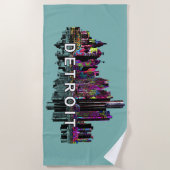 Detroit in graffiti strandlaken (Voorkant)