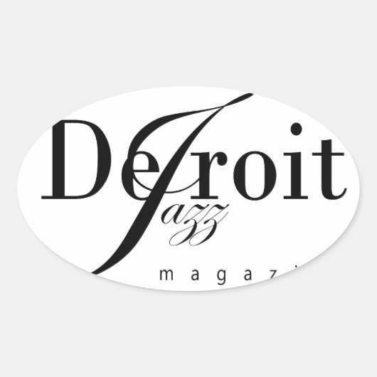 Detroit Jazz Magazine Ovale Sticker (Voorkant)
