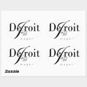 Detroit Jazz Magazine Ovale Sticker (Vel)