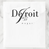 Detroit Jazz Magazine Ovale Sticker (Tas)