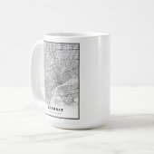 Detroit Kaart Koffiemok (Voorkant links)
