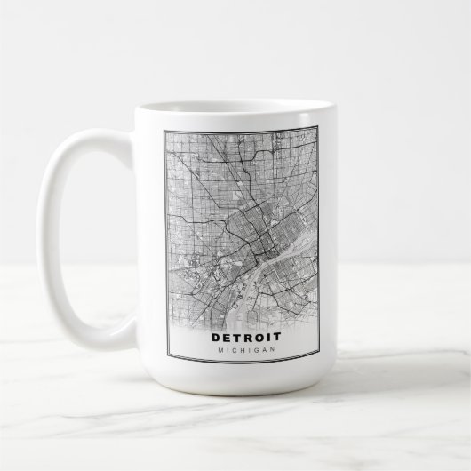 Detroit Kaart Koffiemok (Links)