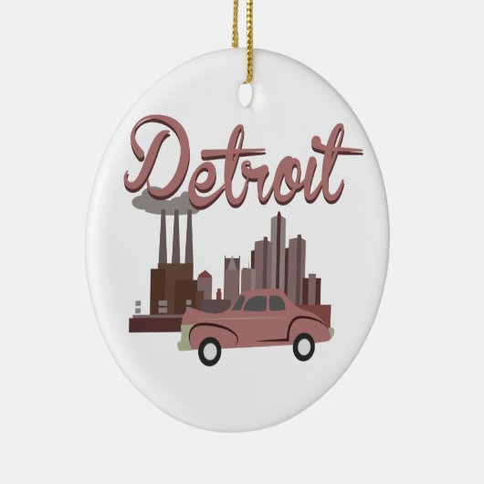 Detroit Keramisch Ornament (Rechts)