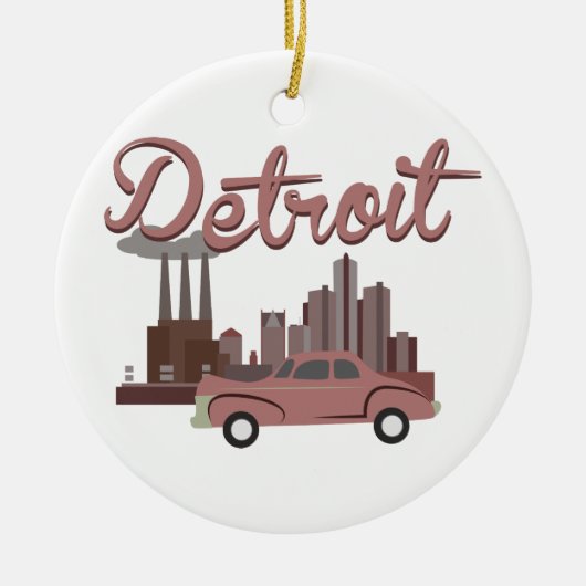 Detroit Keramisch Ornament (Voorkant)