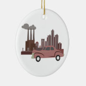 Detroit Keramisch Ornament (Rechts)