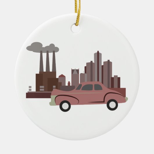 Detroit Keramisch Ornament (Voorkant)