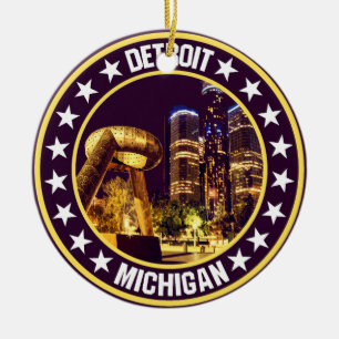 Detroit Keramisch Ornament