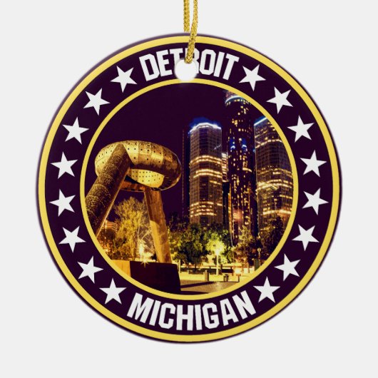 Detroit Keramisch Ornament (Voorkant)
