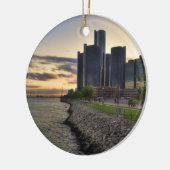 Detroit kerstversiering keramisch ornament (Links)