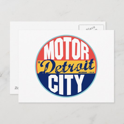 Detroit  Label Briefkaart (Voorkant / Achterkant)