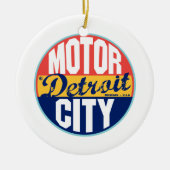 Detroit  Label Keramisch Ornament (Voorkant)