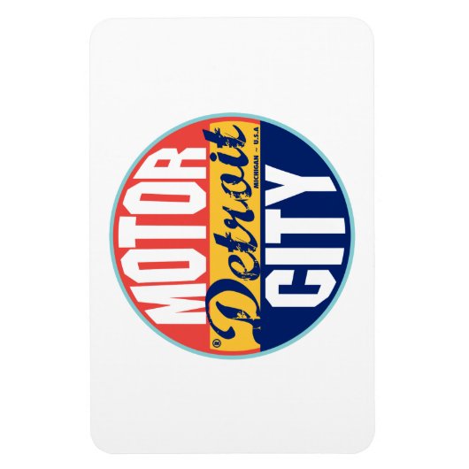 Detroit  Label Magneet (Verticaal)