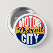 Detroit  Label Ronde Button 7,6 Cm (Voorkant /achterkant)