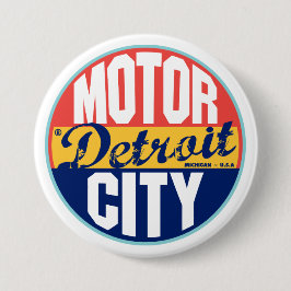 Detroit Label Ronde Button 7,6 Cm