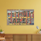 Detroit Lakes, Minnesota - Grote lettertjes Canvas Afdruk (Insitu (Woonkamer))