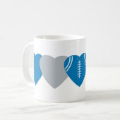 Detroit Lions Football Heart Design Koffiemok (Voorkant links)