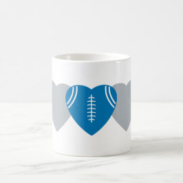 Detroit Lions Football Heart Design Koffiemok